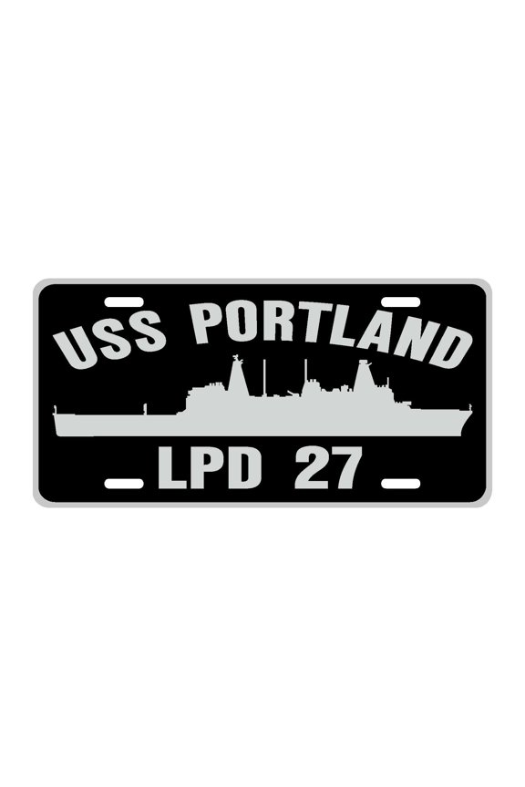 USS PORTLAND LPD 27 Aluminum License Plate Military Navy USN Car Truck RV PL001