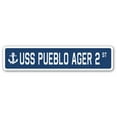 thumbnail image 1 of USS PUEBLO AGER 2 Street Sign us navy ship veteran sailor gift, 1 of 5