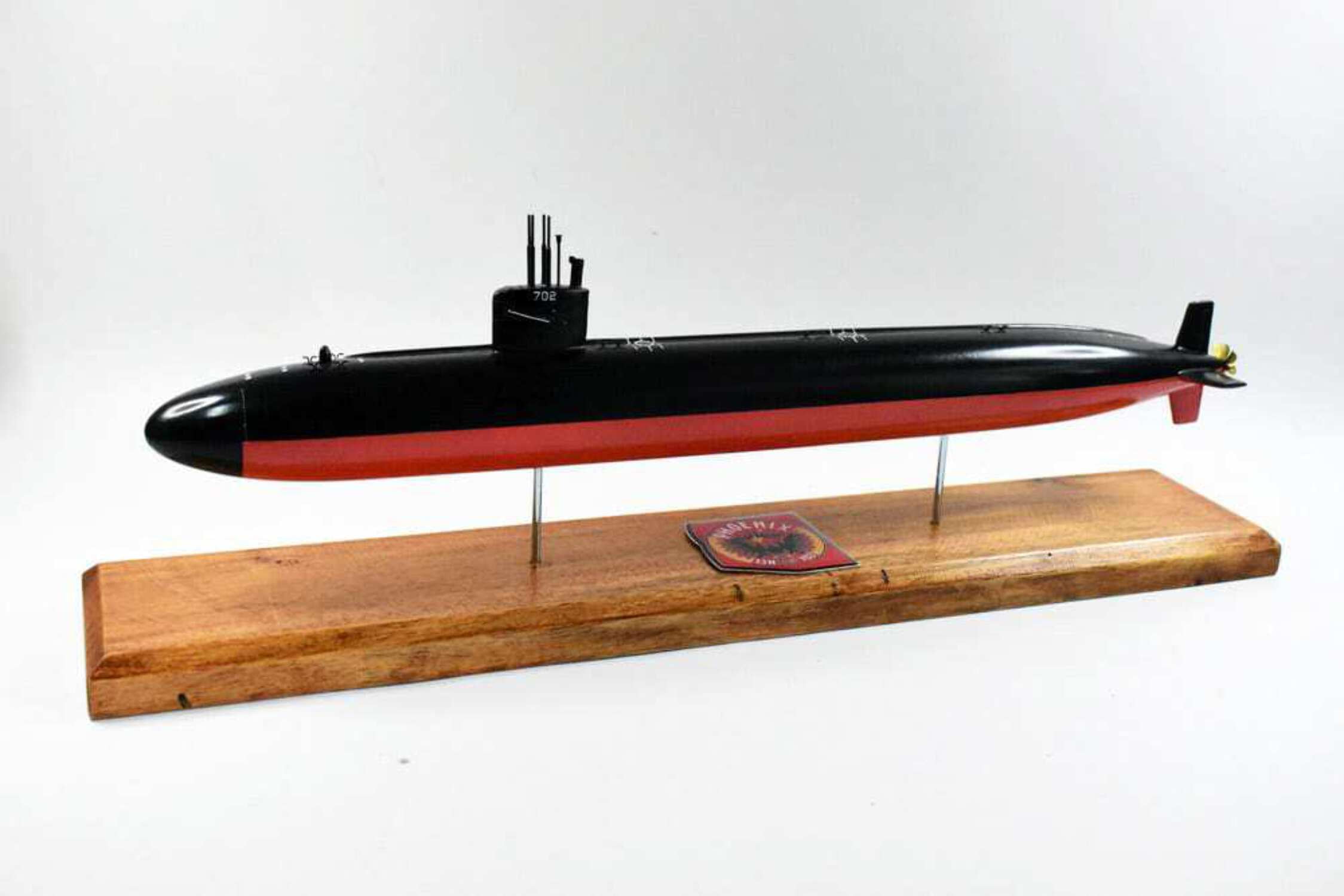 USS Phoenix (SSN702) Flt I Submarine Model,Navy,Scale Model,Mahogany