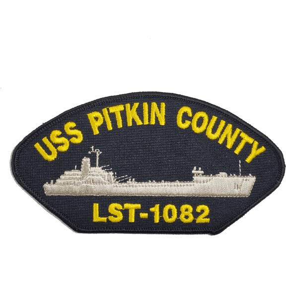 USS Pitkin County LST-1082 Ship Patch - Great Color - Veteran Owned Business