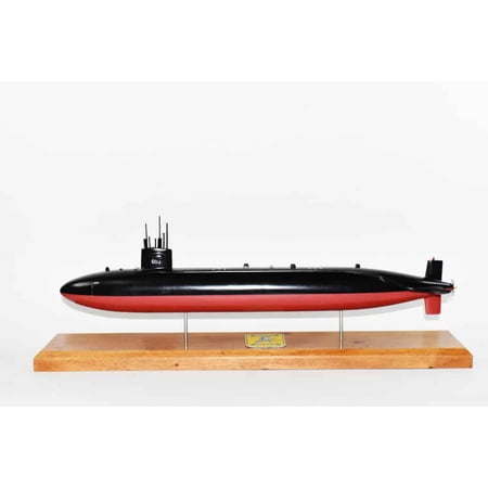 USS Pollack SSN-603 Submarine Model,US Navy,Scale Model,Mahogany,Permit Class