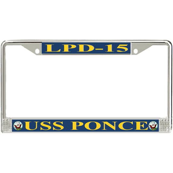 USS Ponce LPD-15 License Plate Frame
