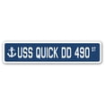 thumbnail image 1 of USS QUICK DD 490 Street Sign us navy ship veteran sailor gift, 1 of 5
