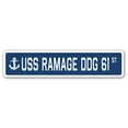 thumbnail image 1 of USS RAMAGE DDG 61 Street Sign us navy ship veteran sailor gift, 1 of 5