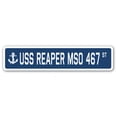 thumbnail image 1 of USS REAPER MSO 467 Street Sign us navy ship veteran sailor gift, 1 of 5