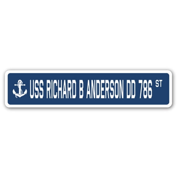 USS RICHARD B ANDERSON DD 786 Street Sign us navy ship veteran sailor gift