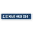 thumbnail image 1 of USS RICHARD E KRAUS DD 849 Street Sign us navy ship veteran sailor gift, 1 of 5
