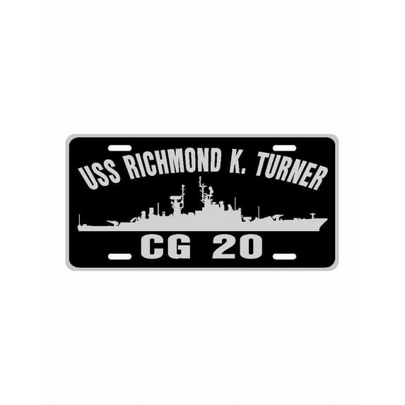 USS RICHMOND K TURNER CG 20 Aluminum License Plate Military Navy USN Car Truck RV PL001