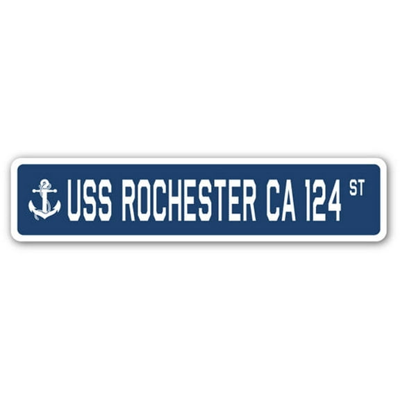 USS ROCHESTER CA 124 Street Sign us navy ship veteran sailor gift