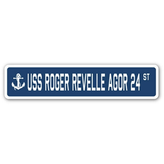 USS ROGER REVELLE AGOR 24 Street Sign us navy ship veteran sailor gift