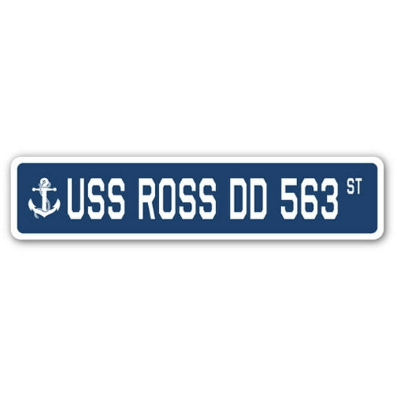 USS ROSS DD 563 Street Sign us navy ship veteran sailor gift