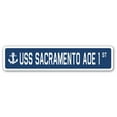 thumbnail image 1 of USS SACRAMENTO AOE 1 Street Sign us navy ship veteran sailor gift, 1 of 5