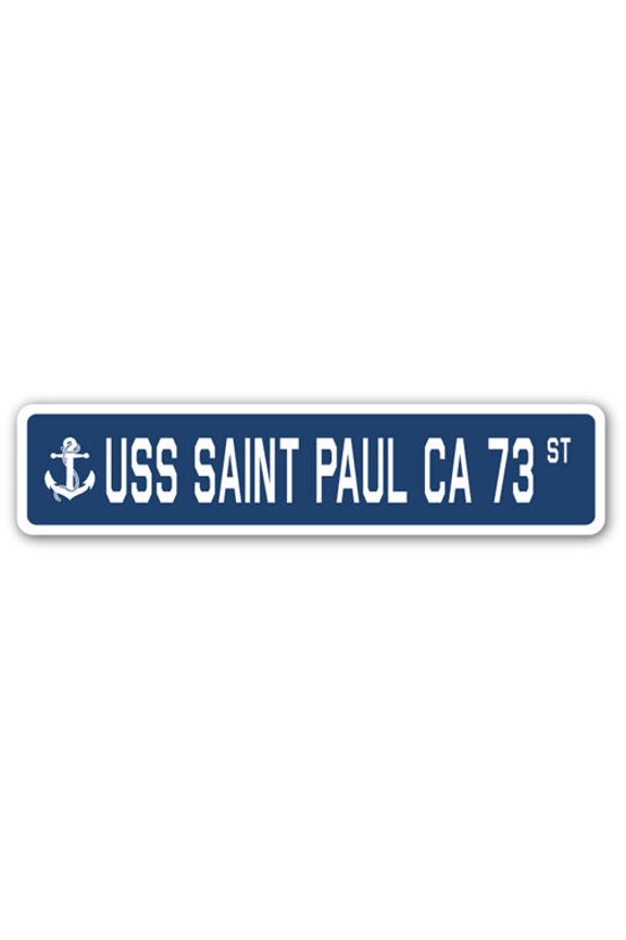USS SAINT PAUL CA 73 Street Sign us navy ship veteran sailor gift