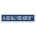 thumbnail image 1 of USS SALLY RIDE AGOR 28 Street Sign us navy ship veteran sailor gift, 1 of 5