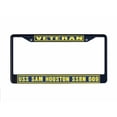 thumbnail image 1 of USS SAM HOUSTON SSBN 609 License Plate Frame Black Metal Military Navy USN Car Truck RV F001, 1 of 1