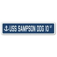 thumbnail image 1 of USS SAMPSON DDG 10 Street Sign us navy ship veteran sailor gift, 1 of 5