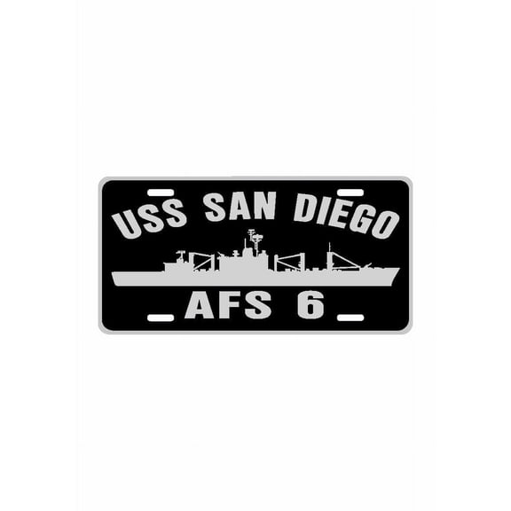 USS SAN DIEGO AFS 6 Aluminum License Plate Military Navy USN Car Truck RV PL001
