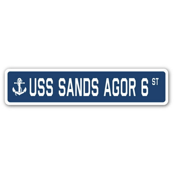 USS SANDS AGOR 6 Street Sign us navy ship veteran sailor gift