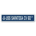 thumbnail image 1 of USS SARATOGA CV 60 Street Sign us navy ship veteran sailor gift, 1 of 5