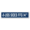 thumbnail image 1 of USS SIDES FFG 14 Street Sign us navy ship veteran sailor gift, 1 of 5