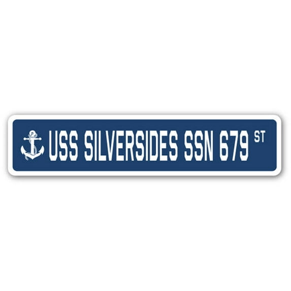 USS SILVERSIDES SSN 679 Street Sign us navy ship veteran sailor gift