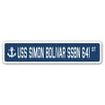 thumbnail image 1 of USS SIMON BOLIVAR SSBN 641 Street Sign us navy ship veteran sailor gift, 1 of 5