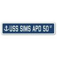 thumbnail image 1 of USS SIMS APD 50 Street Sign us navy ship veteran sailor gift, 1 of 5