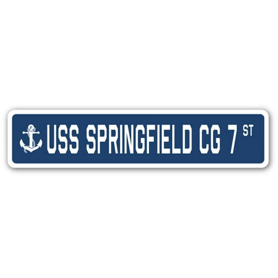 USS SPRINGFIELD CG 7 Street Sign us navy ship veteran sailor gift