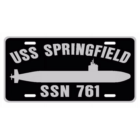 USS SPRINGFIELD SSN 761 Aluminum License Plate Military Navy USN Car Truck RV PL001