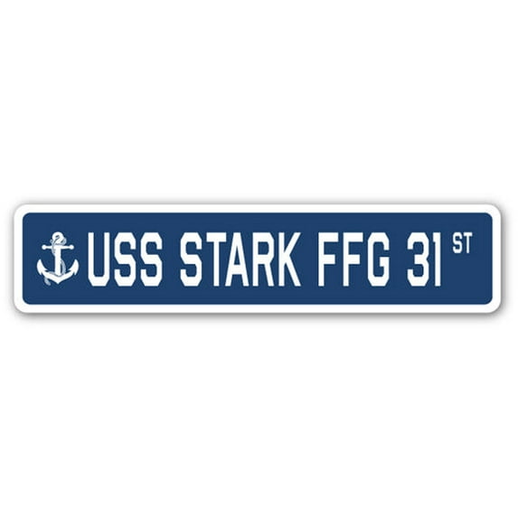 USS STARK FFG 31 Street Sign us navy ship veteran sailor gift