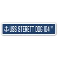 thumbnail image 1 of USS STERETT DDG 104 Street Sign us navy ship veteran sailor gift, 1 of 5
