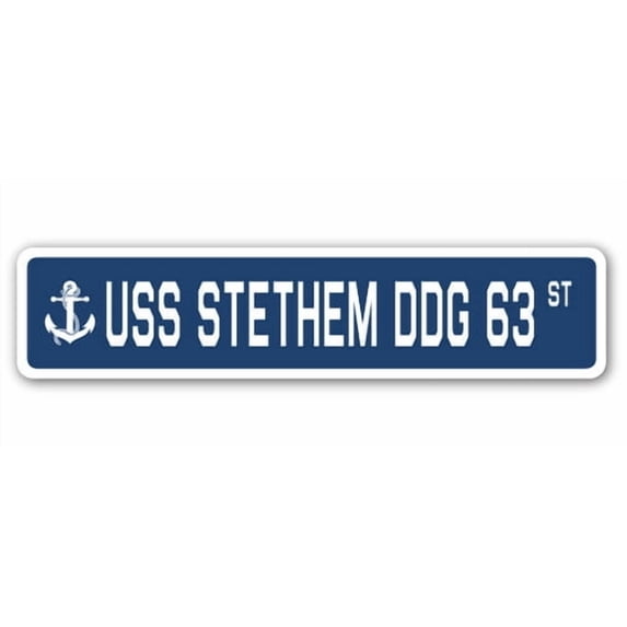 USS STETHEM DDG 63 Street Sign us navy ship veteran sailor gift