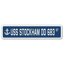 USS STOCKHAM DD 683 Street Sign us navy ship veteran sailor gift