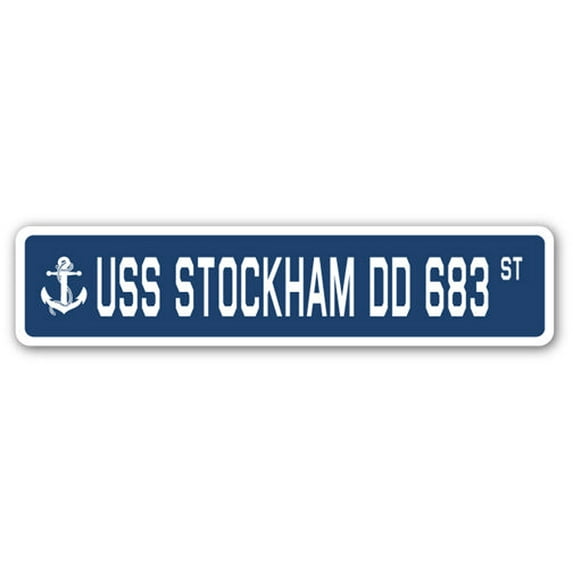 USS STOCKHAM DD 683 Street Sign us navy ship veteran sailor gift
