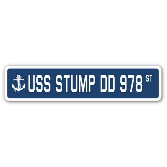 USS STUMP DD 978 Street Sign us navy ship veteran sailor gift