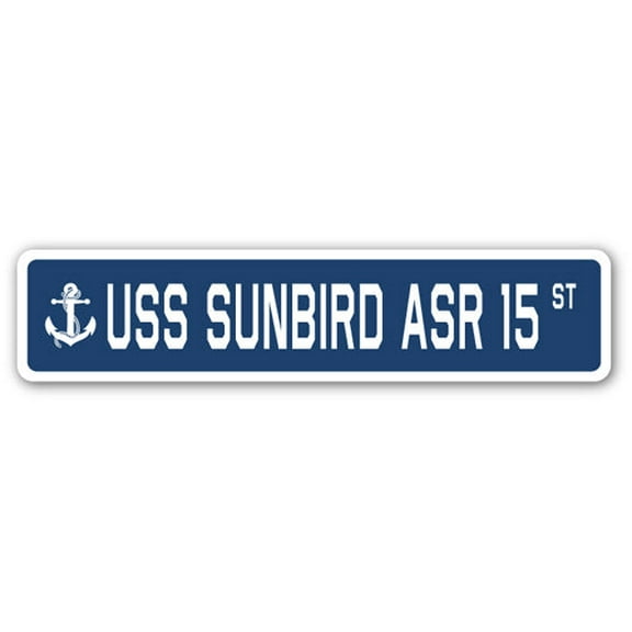 USS SUNBIRD ASR 15 Street Sign us navy ship veteran sailor gift