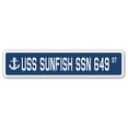 thumbnail image 1 of USS SUNFISH SSN 649 Street Sign us navy ship veteran sailor gift, 1 of 5