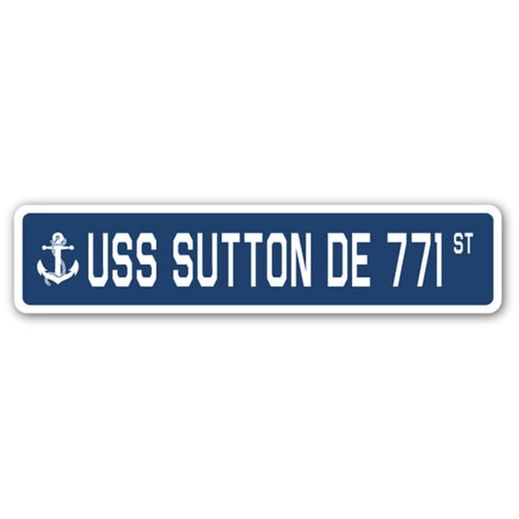 USS SUTTON DE 771 Street Sign us navy ship veteran sailor gift