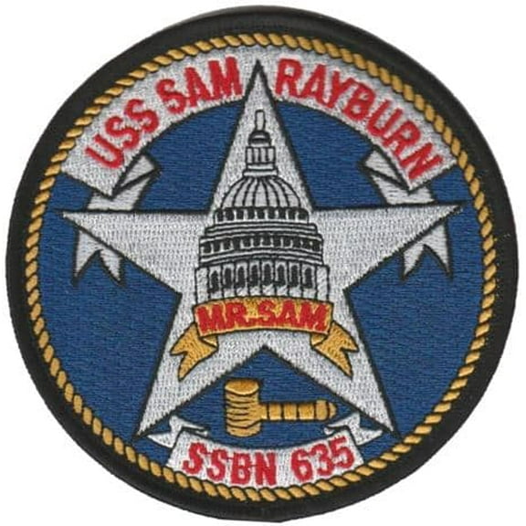 USS Sam Rayburn SSBN-635 Patch– Plastic Backing