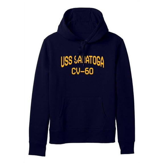 USS Saratoga CV-60 Aircraft Carrier Supercarrier Standard Size Pullover Hoodie