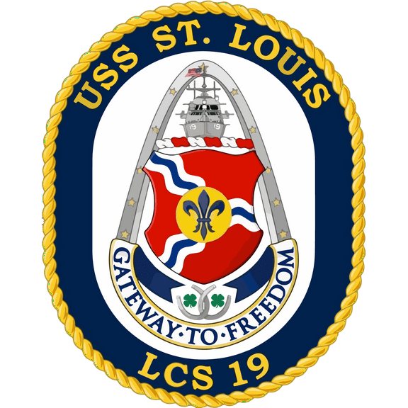 USS St. Louis LCS-19 Badge Sticker Decal Freedom Class Littoral combat ship Car Sticker Bumper Sticker for Car Emblem - 4 inch