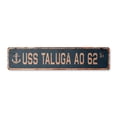 thumbnail image 1 of USS TALUGA AO 62 Vintage Plastic Street Sign us navy ship veteran sailor gift | Indoor/Outdoor | 24" Wide, 1 of 4