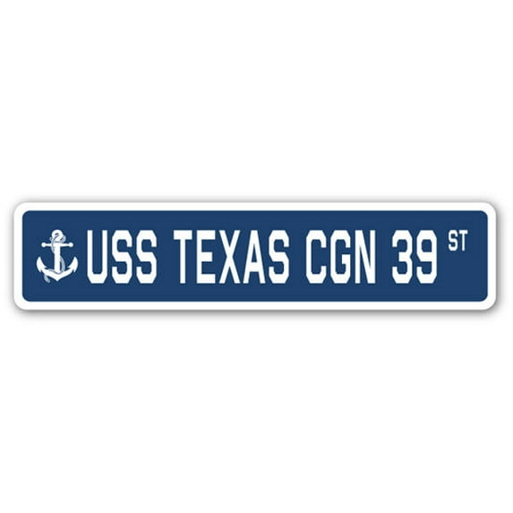 USS TEXAS CGN 39 Street Sign us navy ship veteran sailor gift