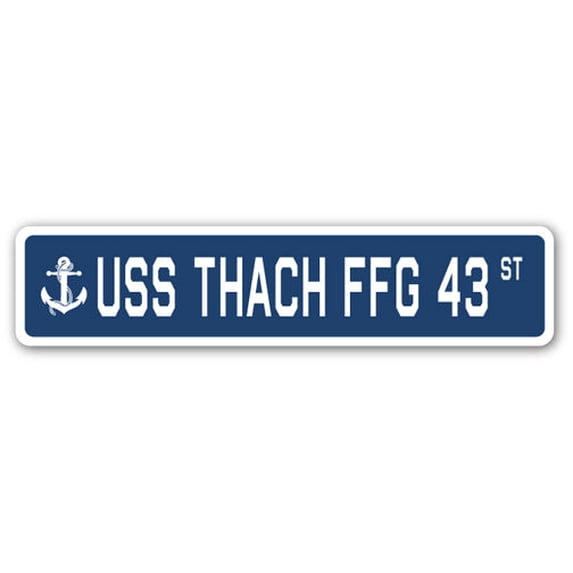 USS THACH FFG 43 Street Sign us navy ship veteran sailor gift