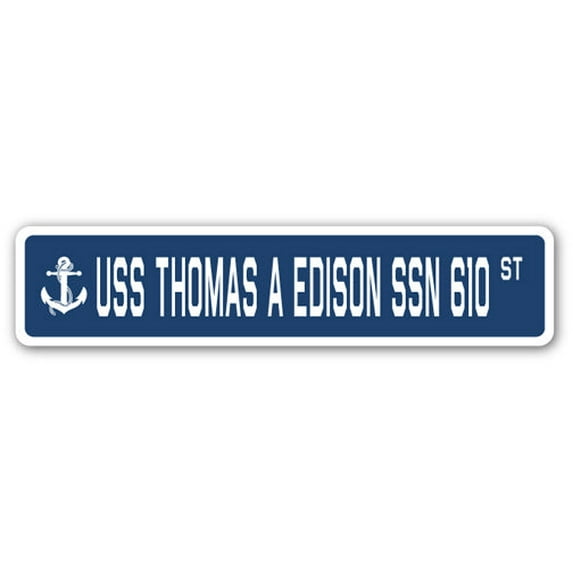 USS THOMAS A EDISON SSN 610 Street Sign us navy ship veteran sailor gift