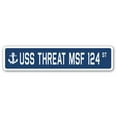 thumbnail image 1 of USS THREAT MSF 124 Street Sign us navy ship veteran sailor gift, 1 of 5