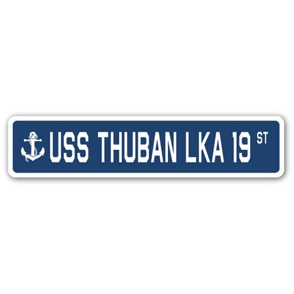 USS THUBAN LKA 19 Street Sign us navy ship veteran sailor gift