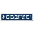 thumbnail image 1 of USS TIOGA COUNTY LST 1158 Street Sign us navy ship veteran sailor gift, 1 of 5