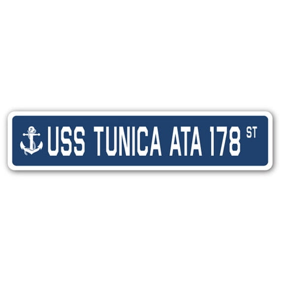 USS TUNICA ATA 178 Street Sign us navy ship veteran sailor gift