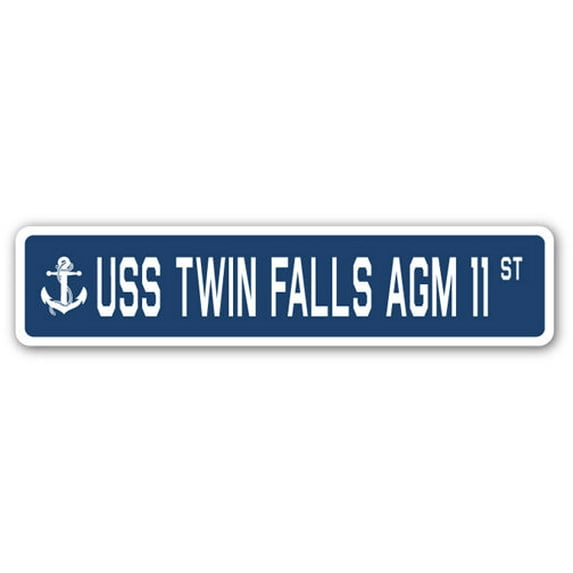 USS TWIN FALLS AGM 11 Street Sign us navy ship veteran sailor gift